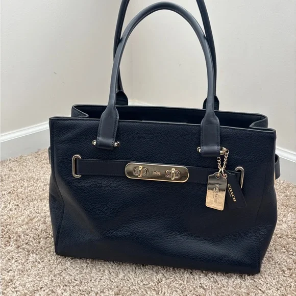 Coach Navy Blue satchel bag - Picture 1 of 16